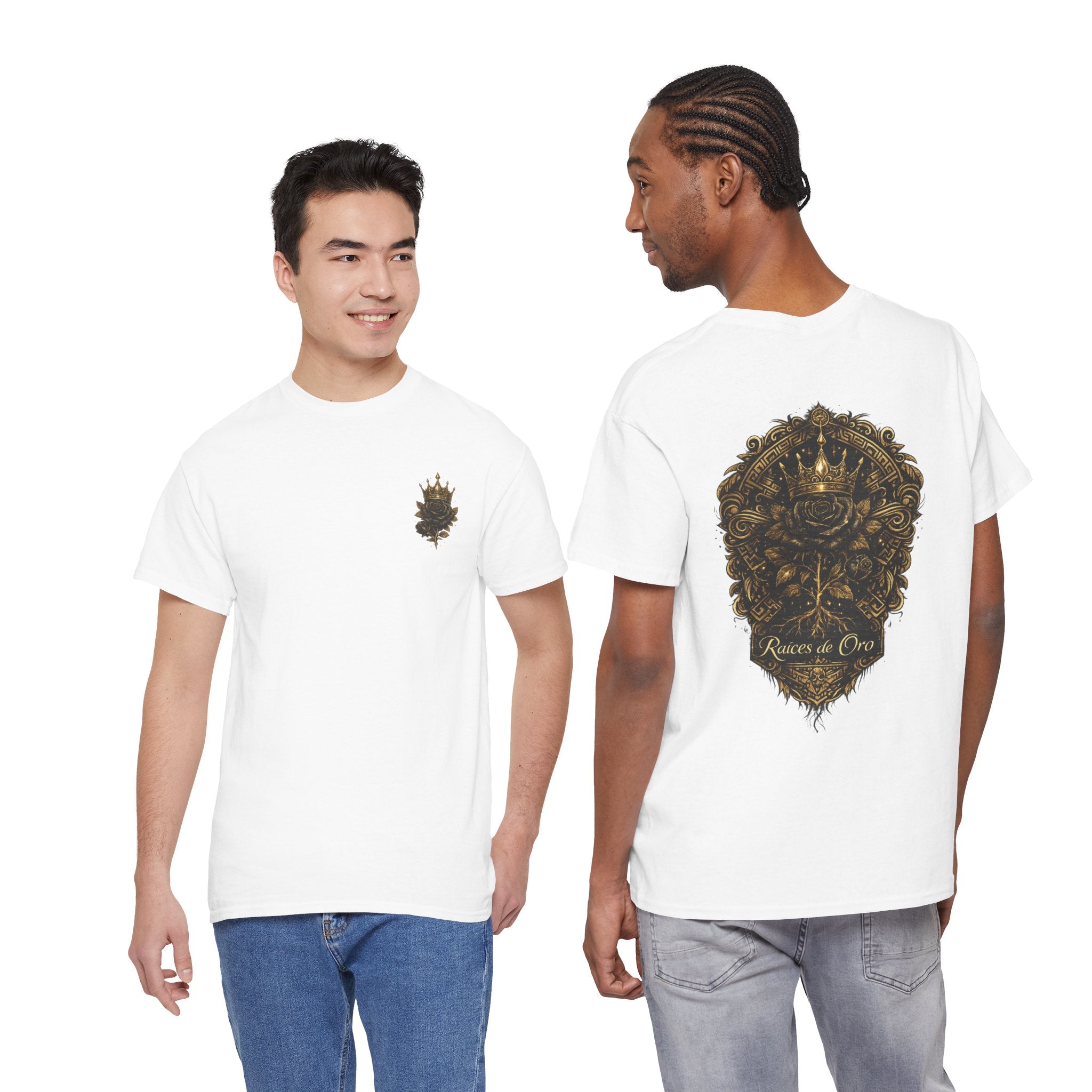 Raices de Oro T-Shirt —Crown Emblem Graphic Tee