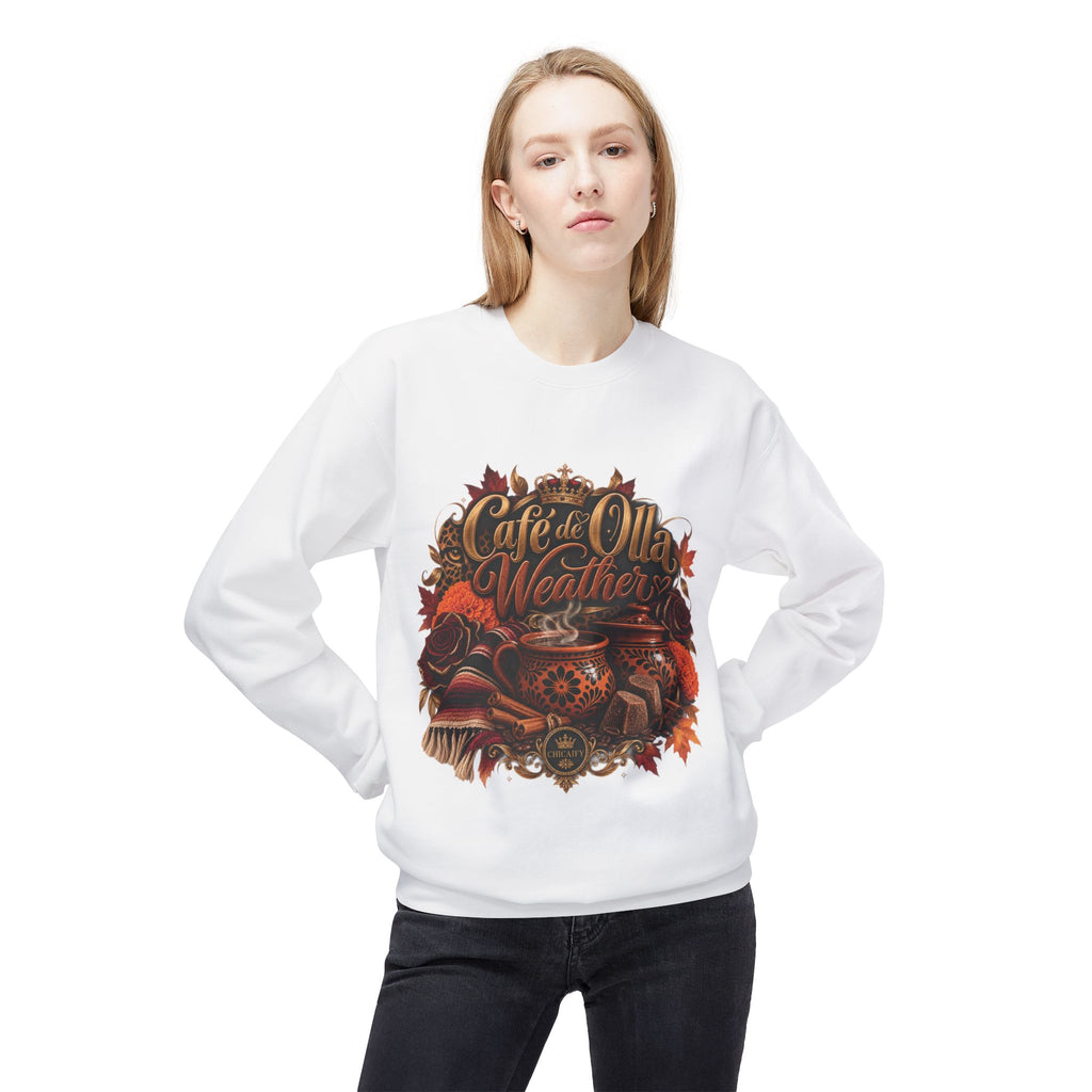 Cafe de Olla Weather | Midweight Softstyle Fleece Crewneck Sweatshirt