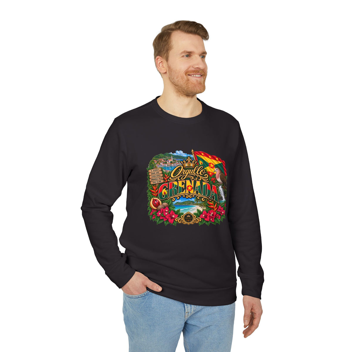 Orgullo Grenada — Raíces Unidas Collection | adidas Fleece Crewneck Sweatshirt