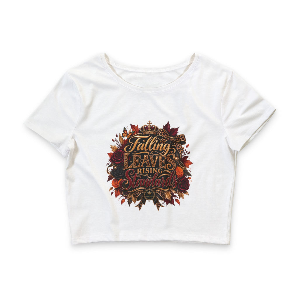 Falling Leaves, Rising Standards Crop Tee