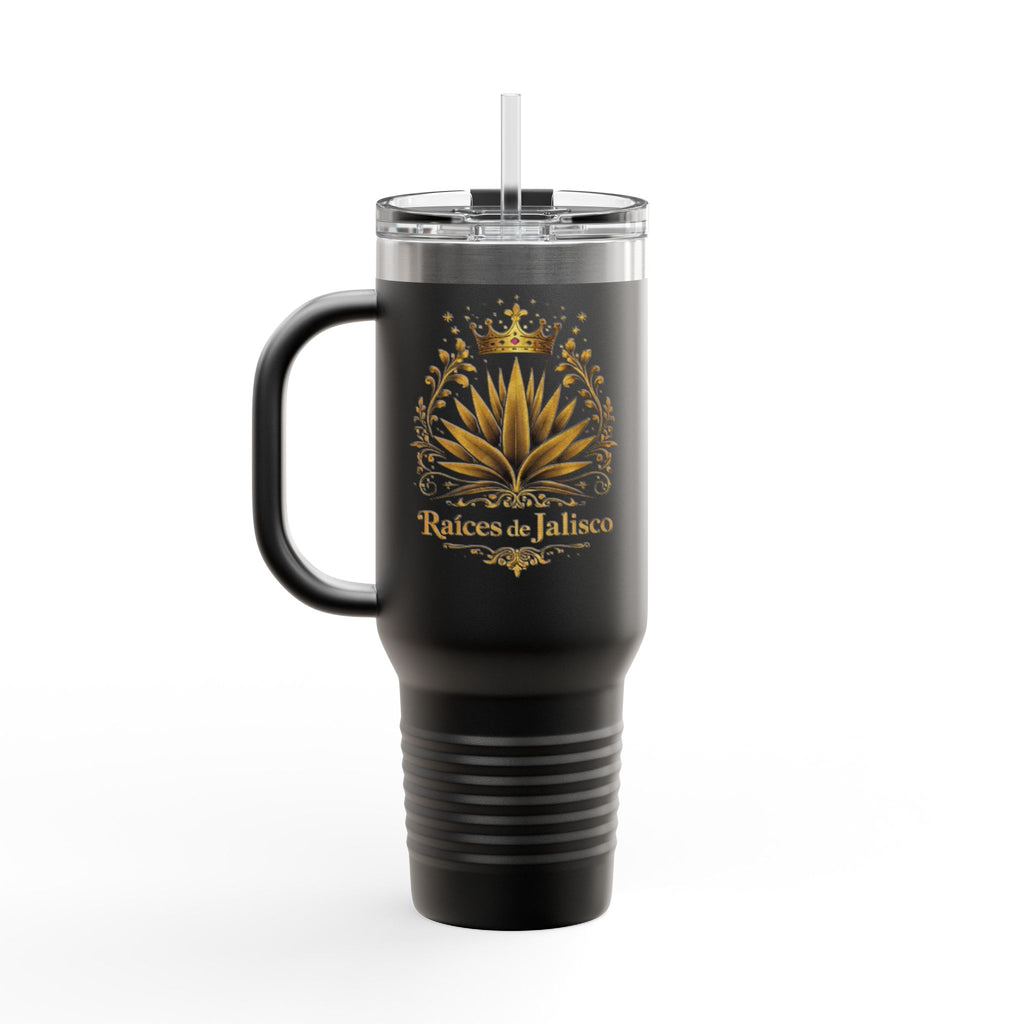 Golden Agave Crest 40oz Travel Mug | Raices de Jalisco Insulated Tumbler