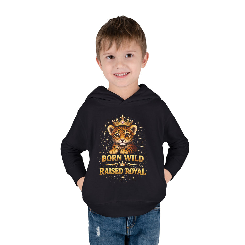 Toddler Hoodie — "Born Wild Raised Royal" Jaguar Cub Pullover