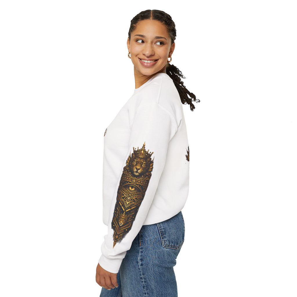 Golden Crowned Jaguar Crewneck Sweatshirt