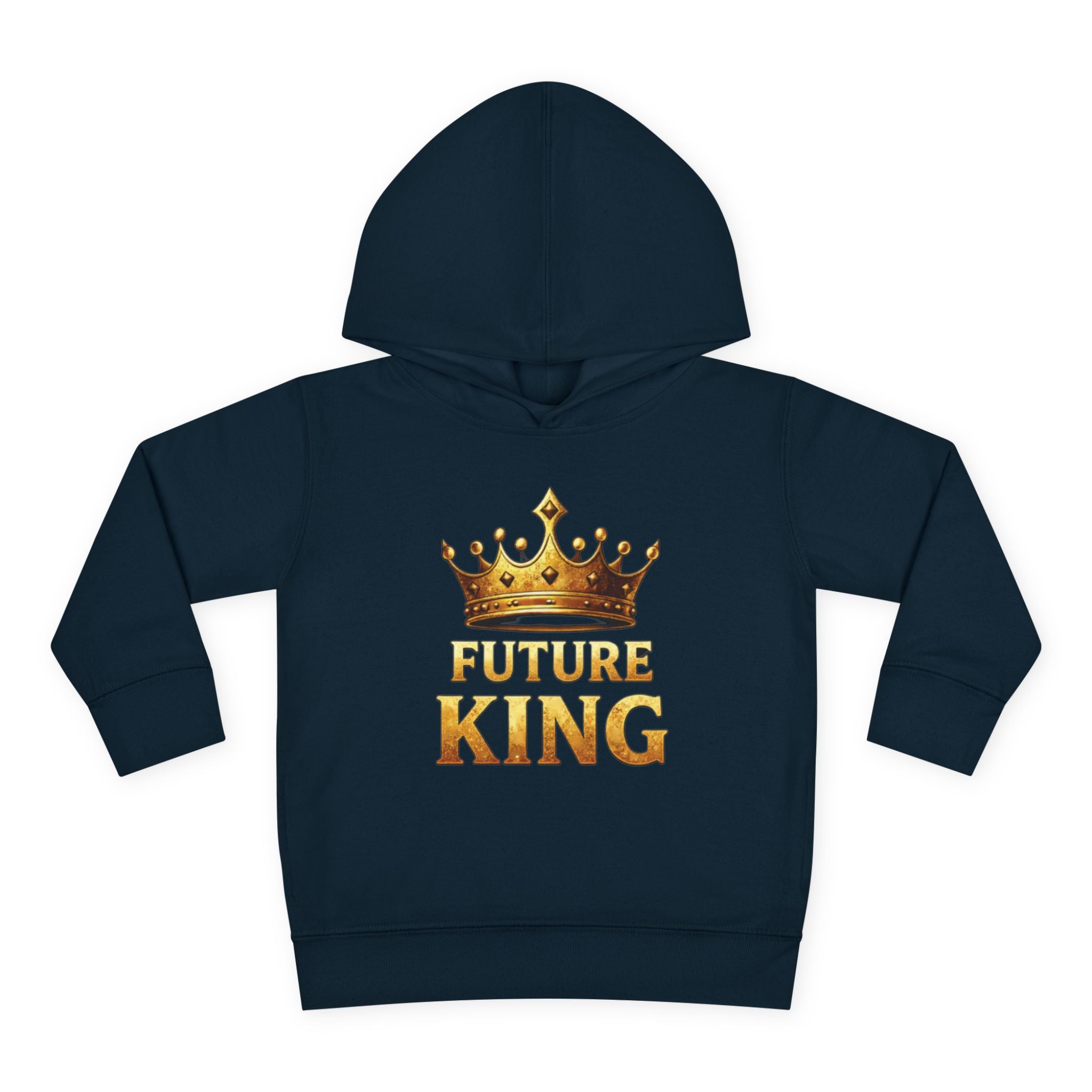 Toddler Hoodie — "Future King" Gold Crown Pullover