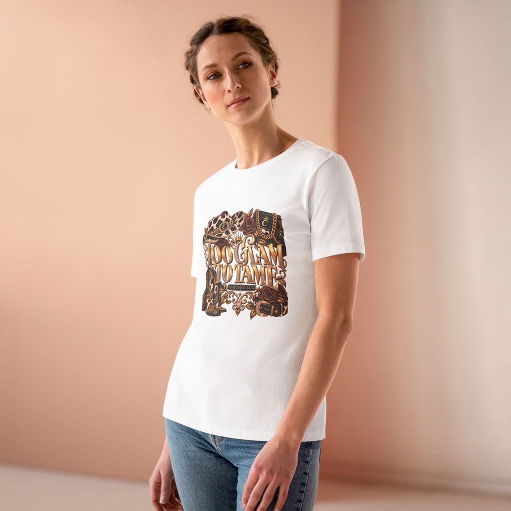 Vaquera Lux – Too Glam to Tame | Women's Cotton Tee