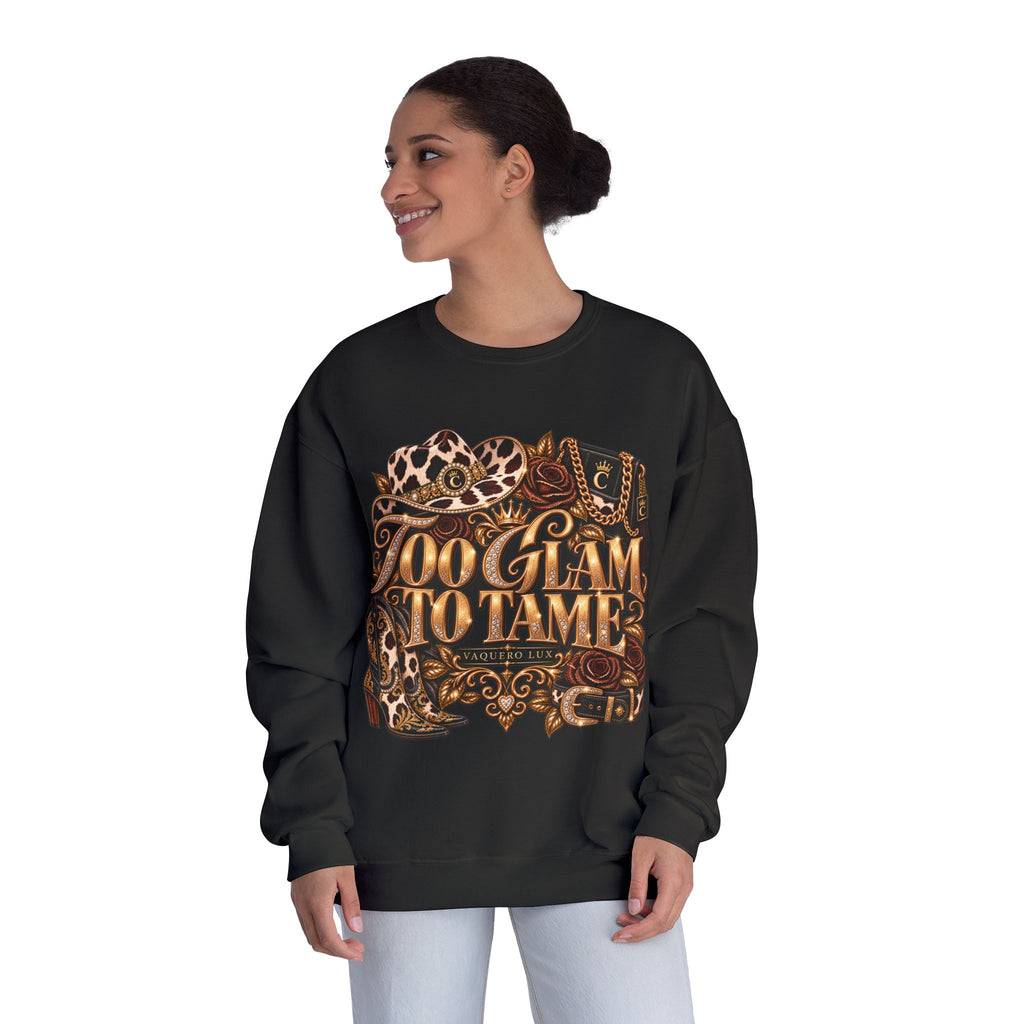 Vaquera Lux – Too Glam to Tame | NuBlend® Crewneck Sweatshirt