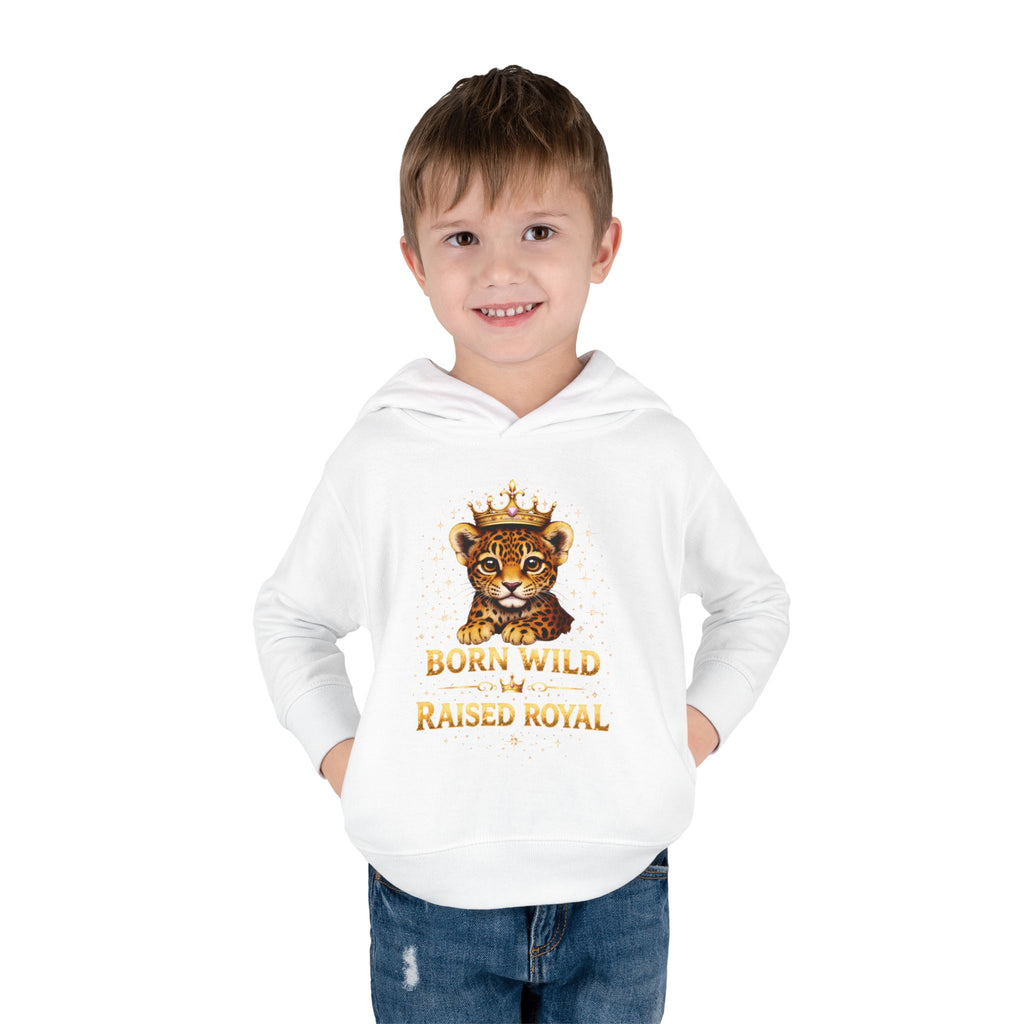 Toddler Hoodie — "Born Wild Raised Royal" Jaguar Cub Pullover
