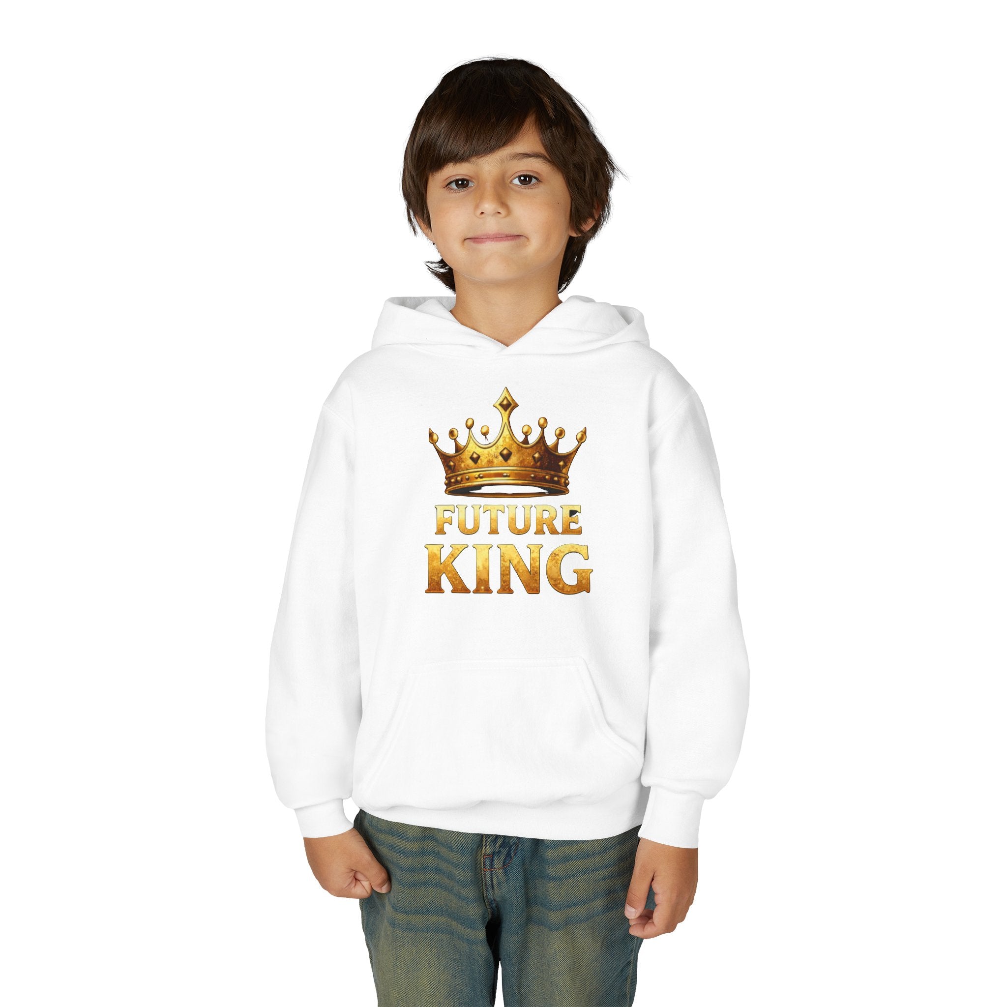 Youth Hoodie - "Future King" Gold Crown Graphic