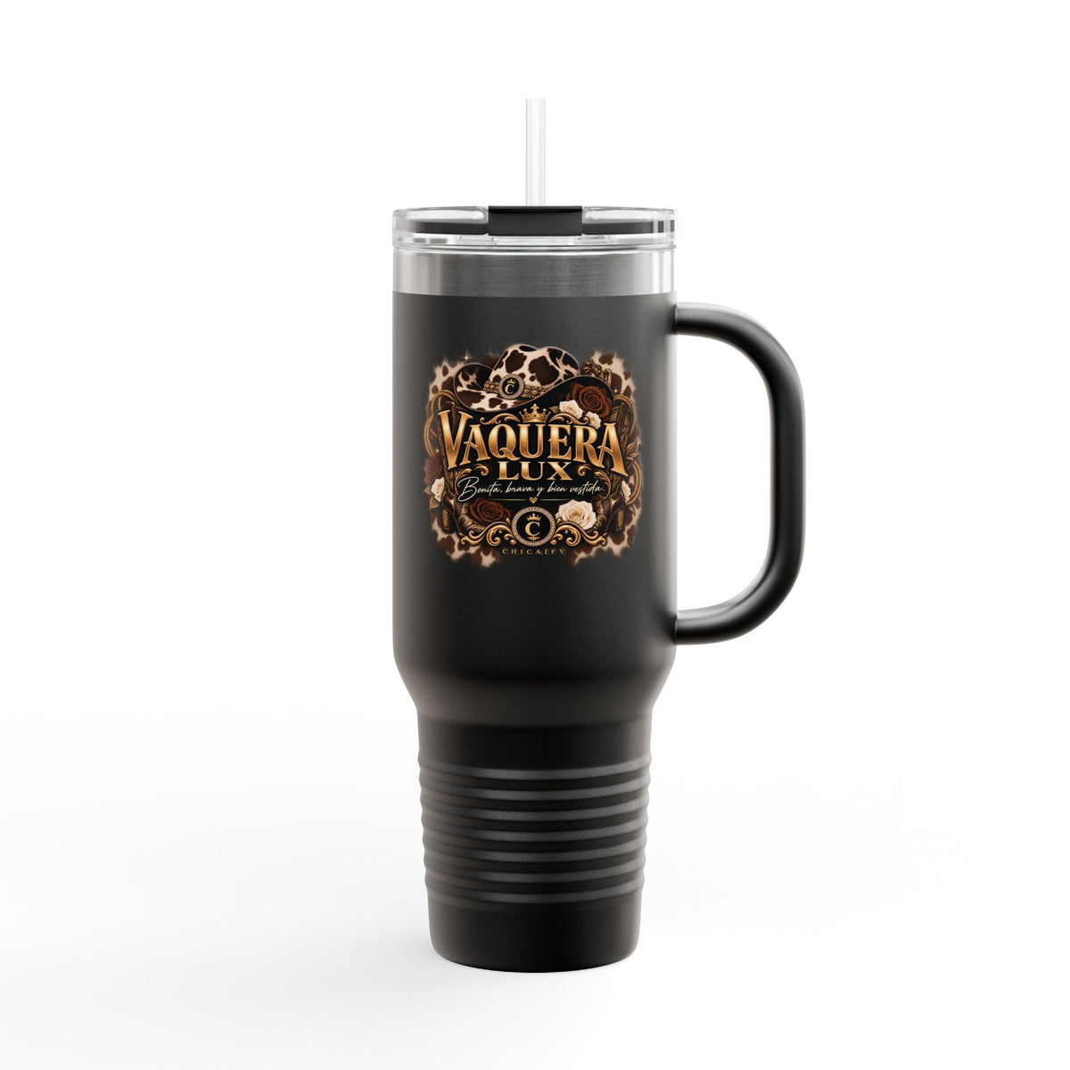 IVaquera Lux – Bonita, Brava y Bien Vestida | nsulated Travel Mug, 40oz