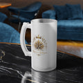 Frosted Beer Mug – 'Raíces de Jalisco' Agave Crest Frosted Glass Stein