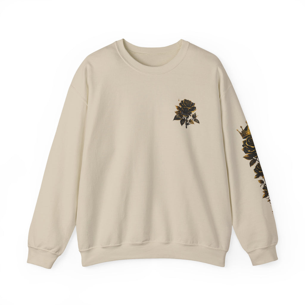 Crowned Black Rose Born to Bloom Crewneck Sweatshirt