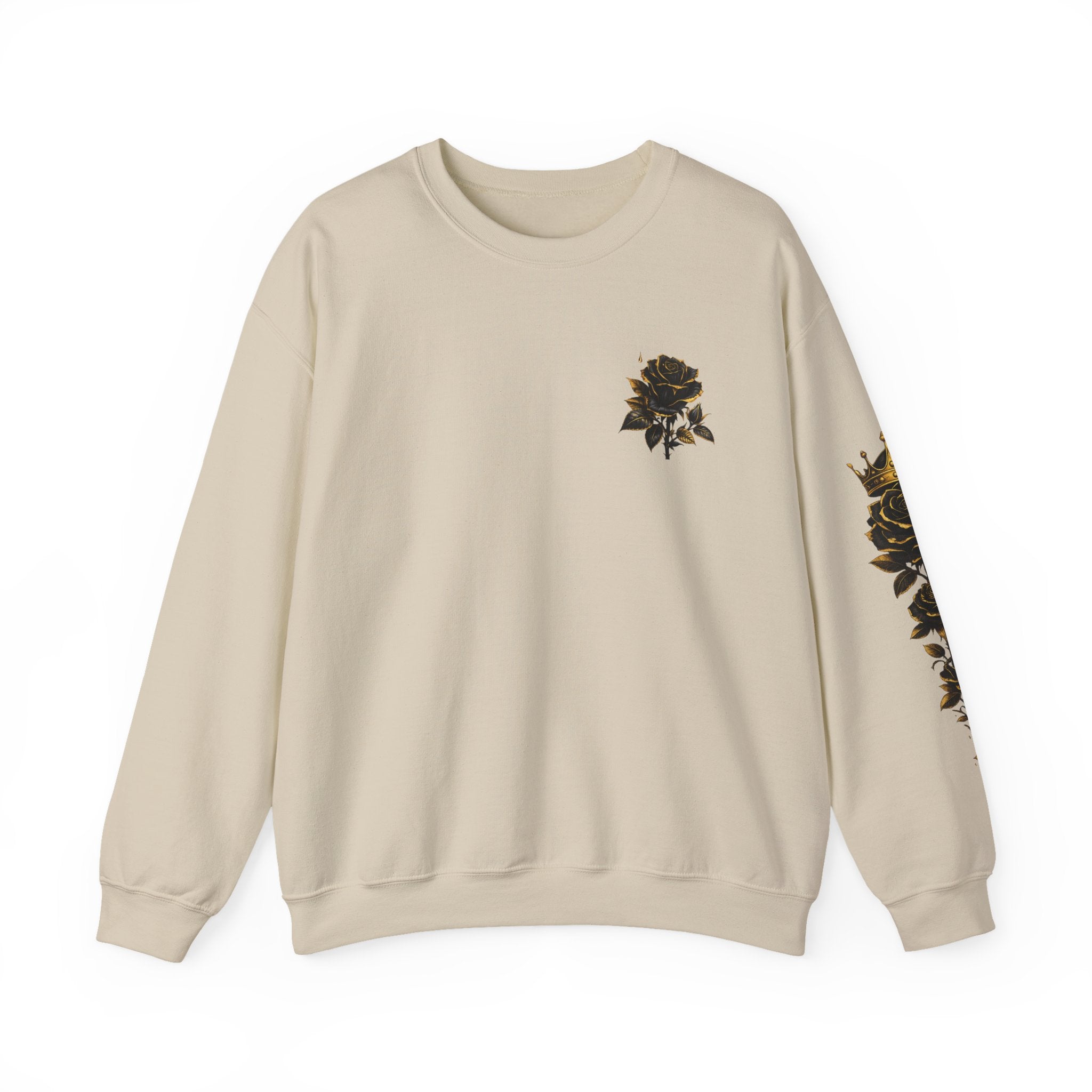 Crowned Black Rose Born to Bloom Crewneck Sweatshirt