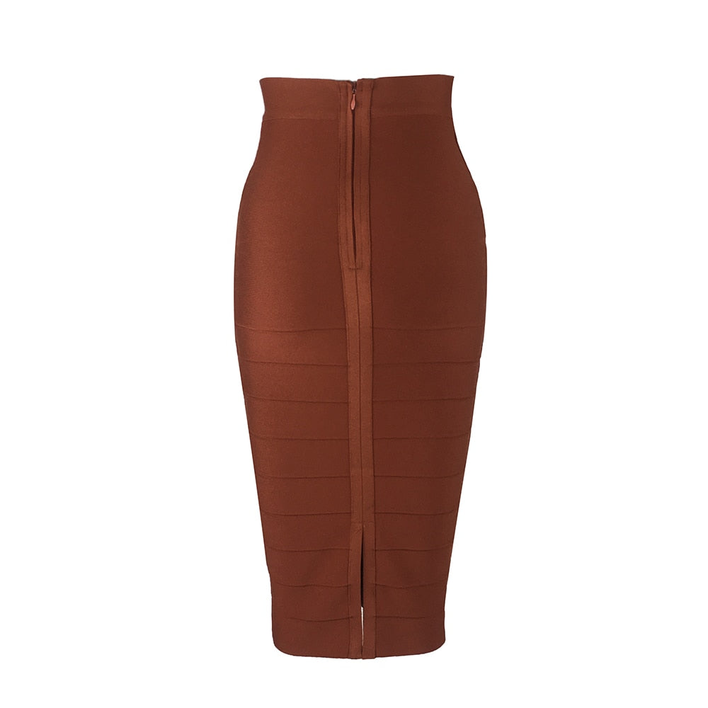 Fitted Bandage Midi Skirt