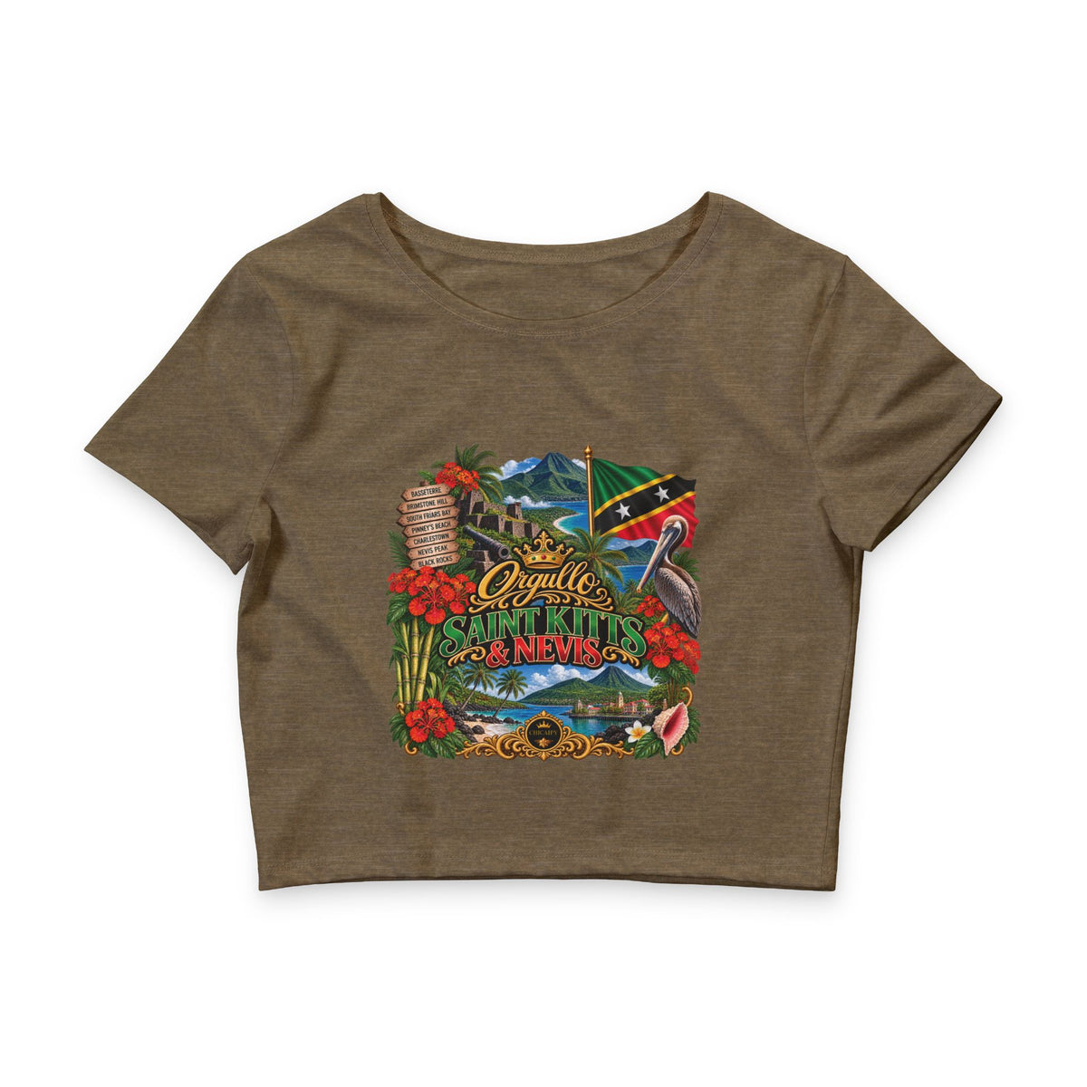 Orgullo Saint Kitts & Nevis — Raíces Unidas Collection Crop Tee