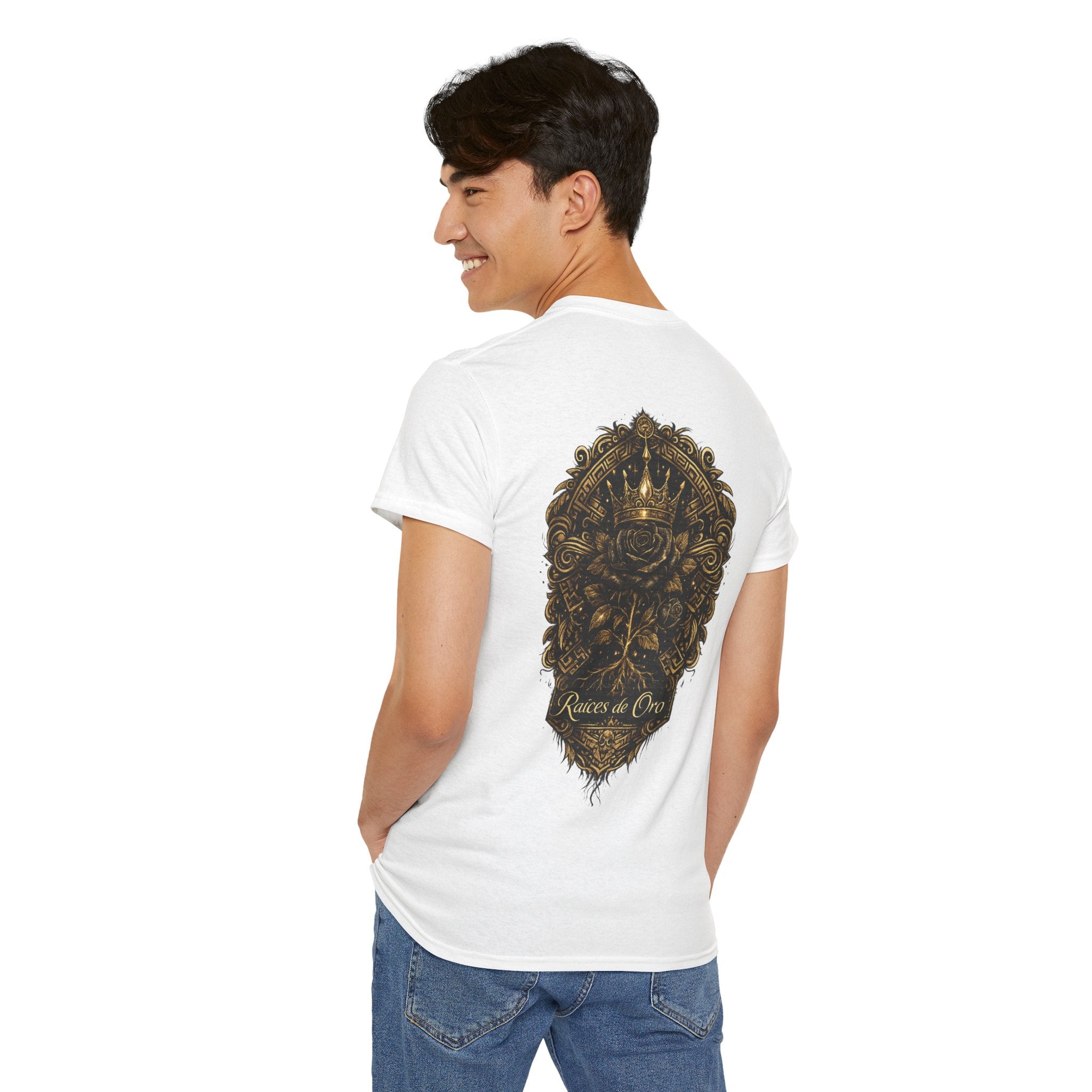 Raices de Oro T-Shirt —Crown Emblem Graphic Tee