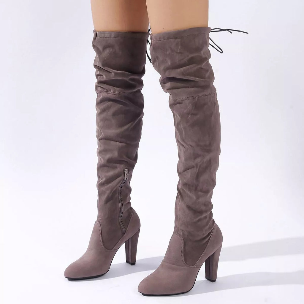 Over-the-Knee High Heel Boots