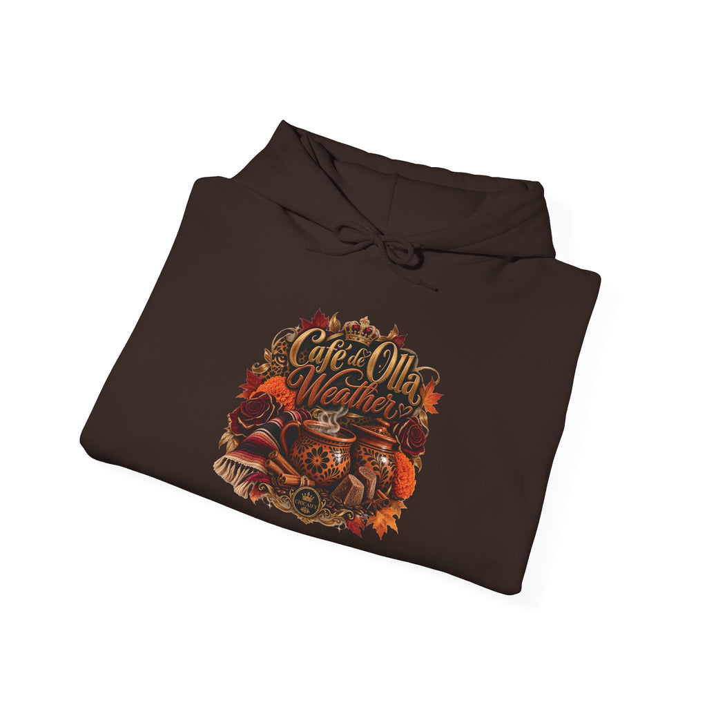 Café de Olla Weather Sweatshirt | Mexican Fall | Chicaify Heavy Blend™ Hooded Sweatshirt