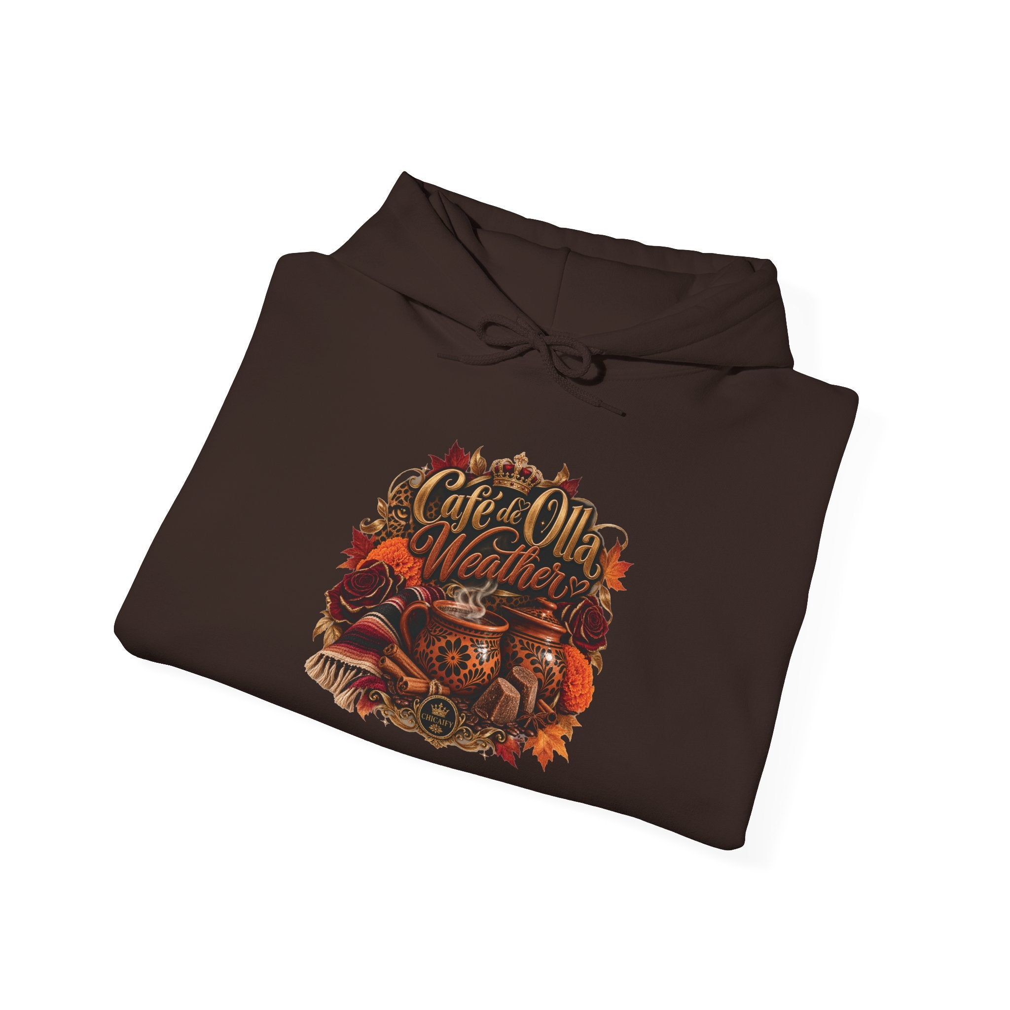 Café de Olla Weather Sweatshirt | Mexican Fall | Chicaify Heavy Blend™ Hooded Sweatshirt