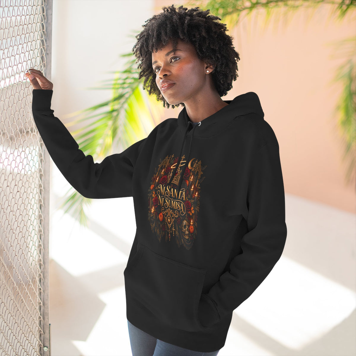 Ni Santa, Ni Sumisa | Three-Panel Fleece Hoodie