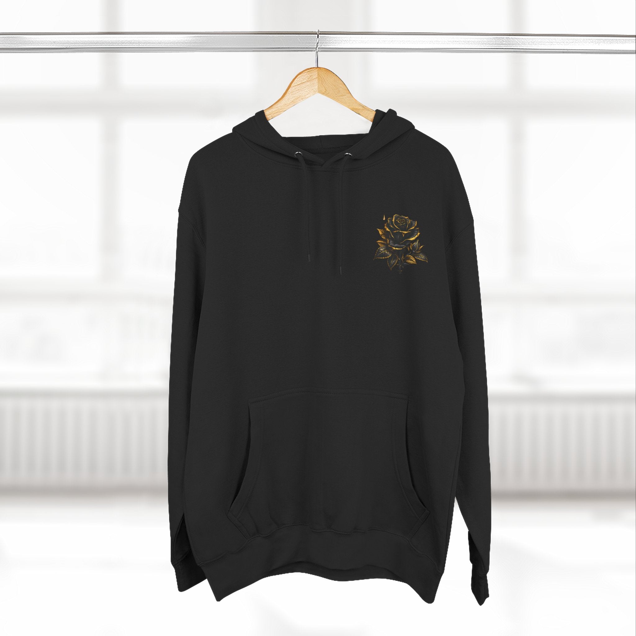 Crowned Black Rose Hoodie | Born to Bloom emblem