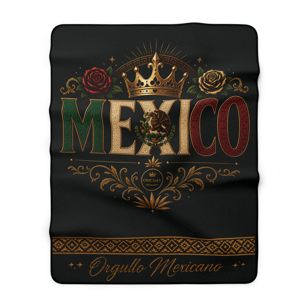 Orgullo Mexicano Sherpa Fleece Blanket – Orgullo Mexicano Cozy Throw