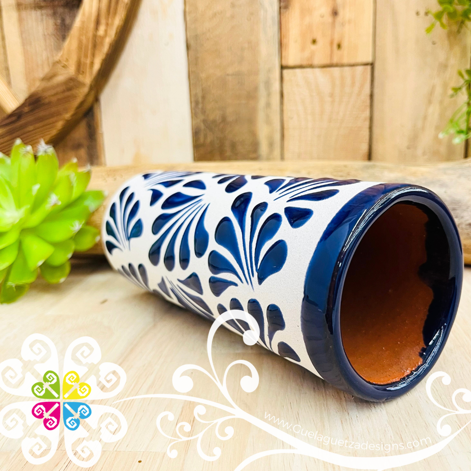 Set of 4 Cobalt Blue Espiga Cilindro Tall Cup - Set Clay Cup