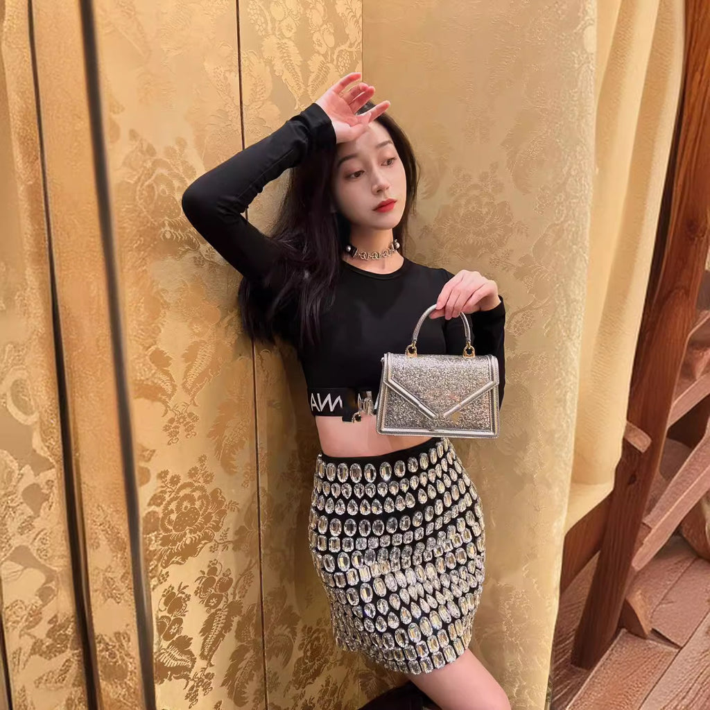 Statement Bandage Midi Skirt