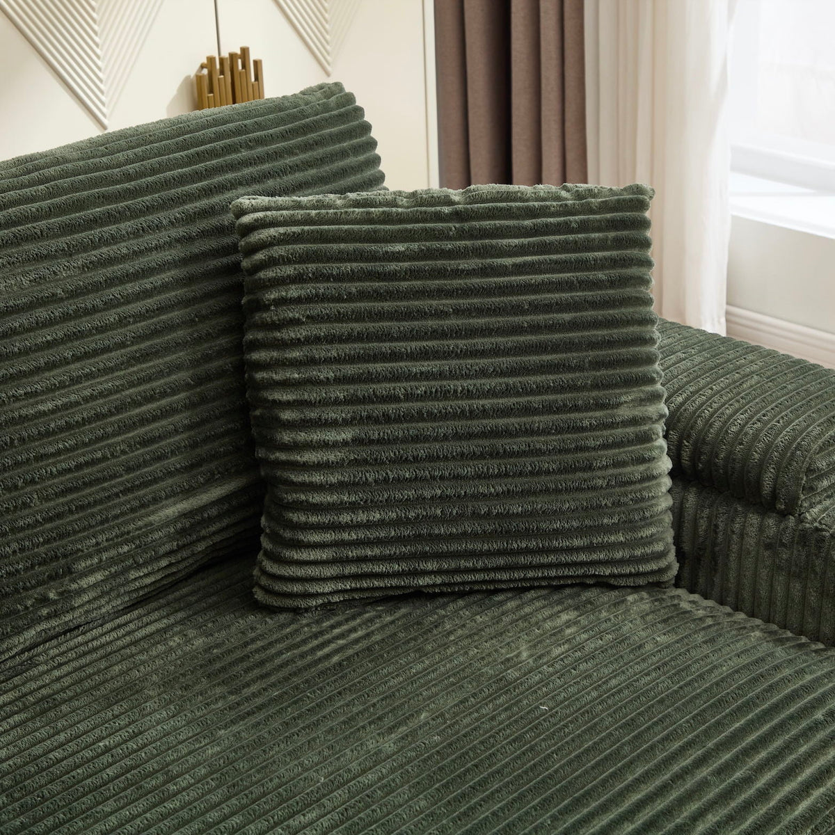 Convertible Sectional Sofa Bed Set with Storage and USB Port - Green