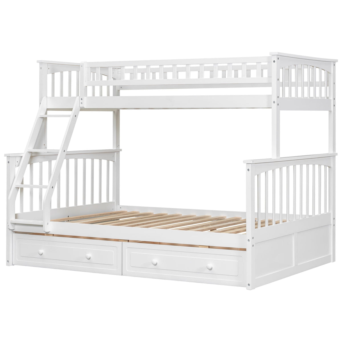 Convertible Storage Bunk Bed with Drawers - Twin Over Full
