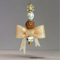 Gold Tinsel 3D Bow Charm - Tumbler Handle Charm