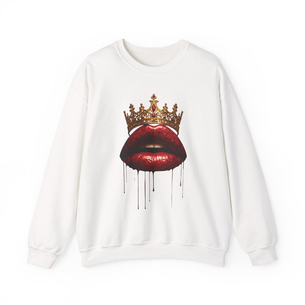 Crowned Lips Graphic Crewneck Sweatshirt
