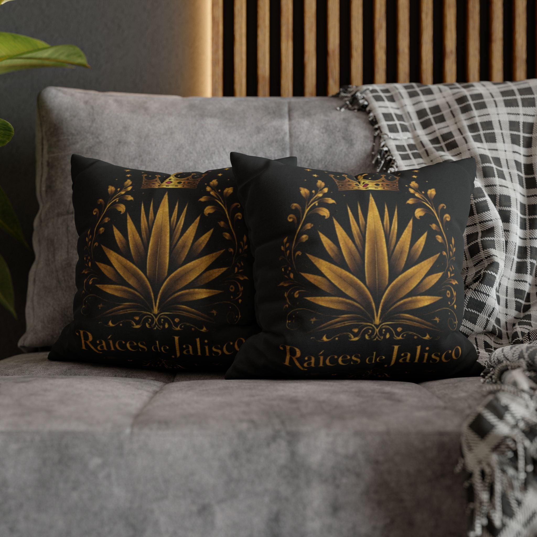 Raices de Jalisco-Gold Agave Decorative Pillow cover
