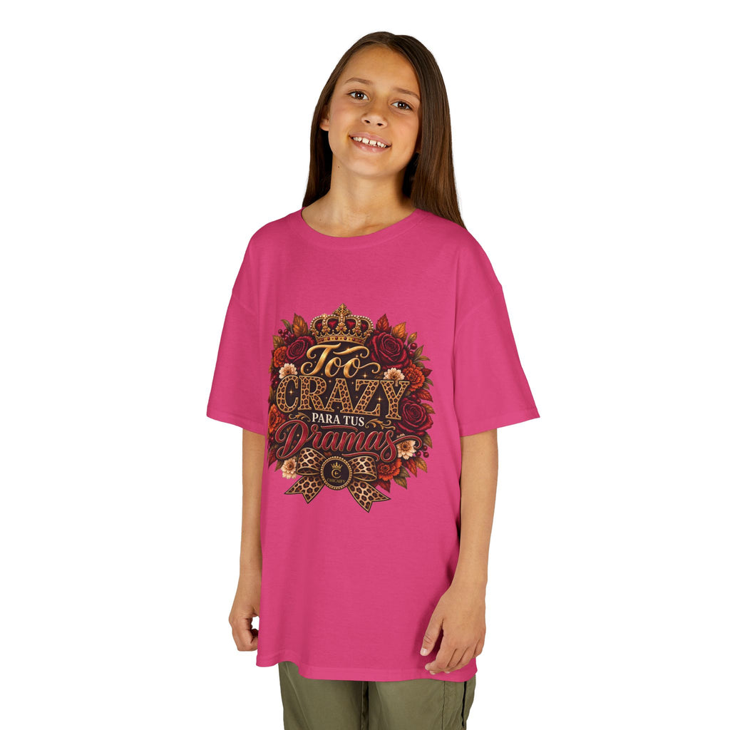 Too Crazy Para Tus Dramas – Jaguar Edition | Kids Heavy Cotton™ Tee