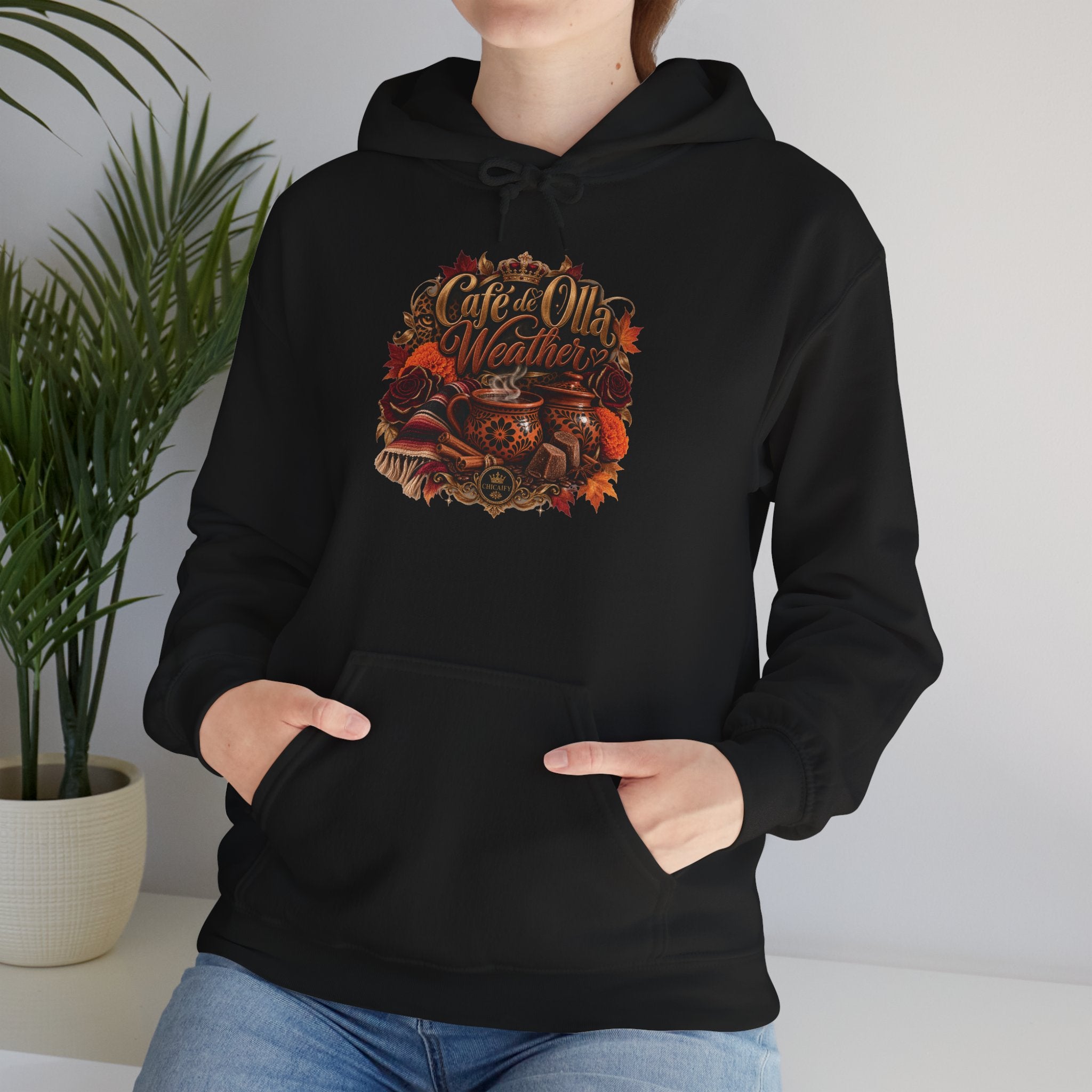 Café de Olla Weather Sweatshirt | Mexican Fall | Chicaify Heavy Blend™ Hooded Sweatshirt