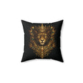 Golden Crowned Jaguar Decorative Pillow