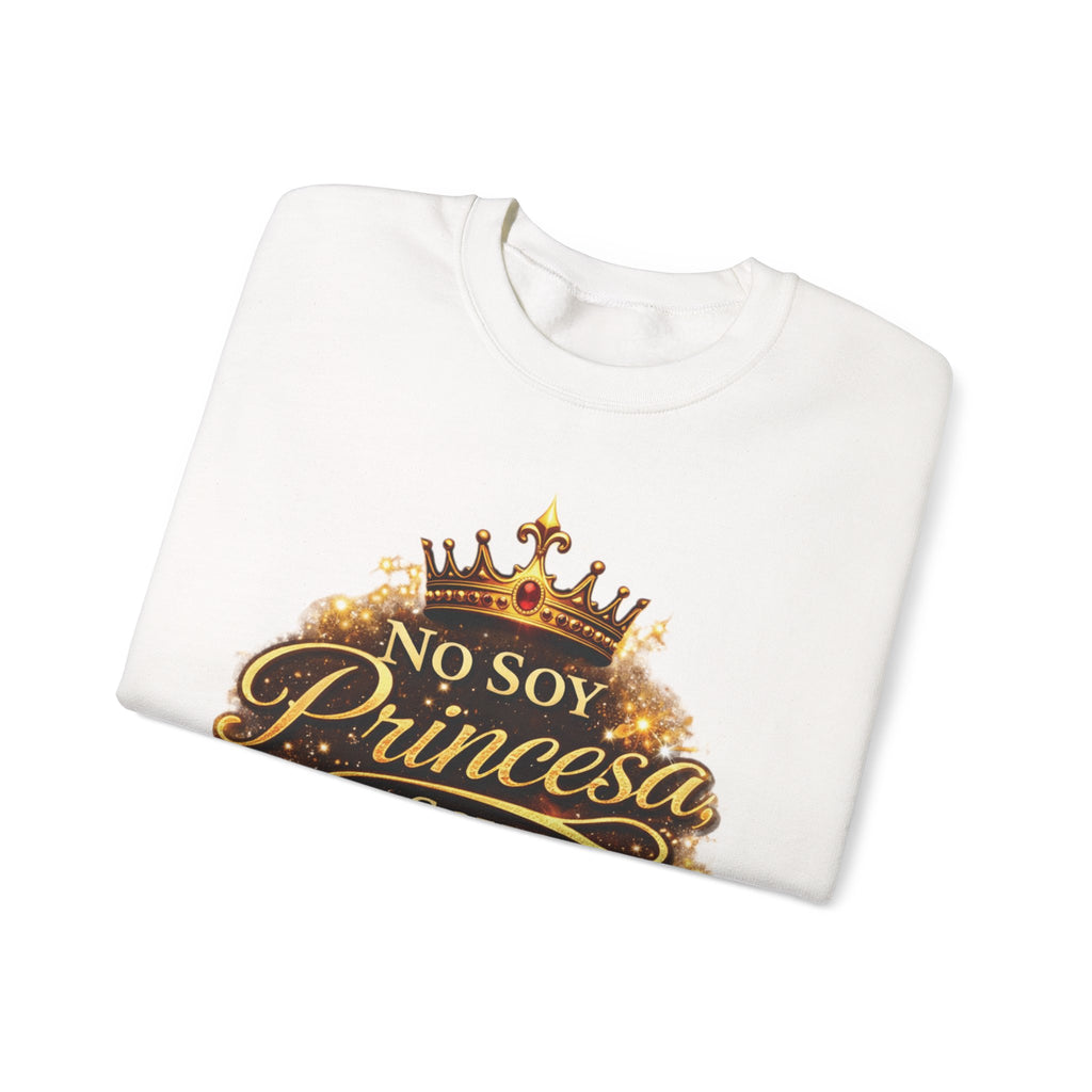 Crewneck Sweatshirt - "No Soy Princesa Soy Reina" Gold Crown Graphic