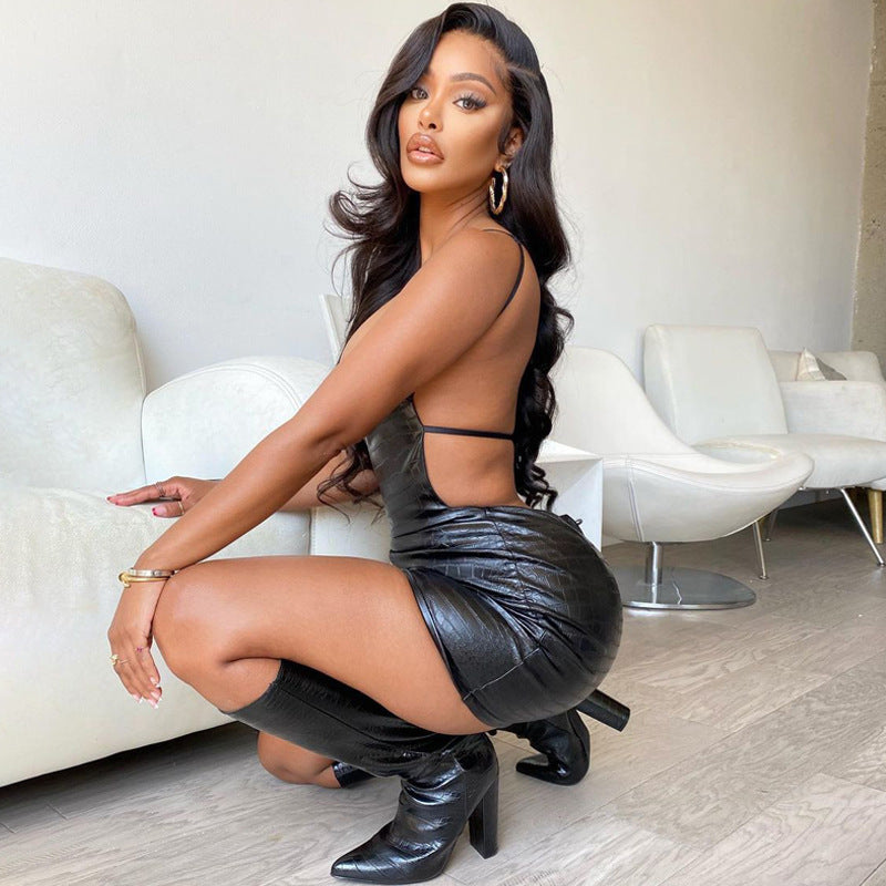 Strapless Backless Bodycon Mini Dress