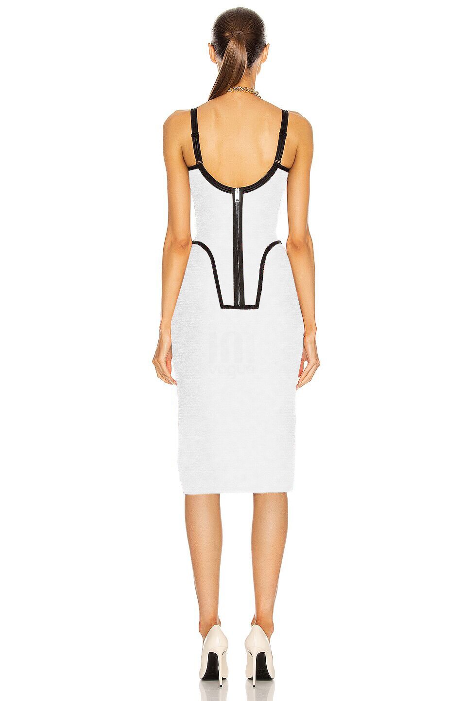 Summer Women Bandage Dress White Bodycon Knee-Length Dress For Party Wedding Cocktail