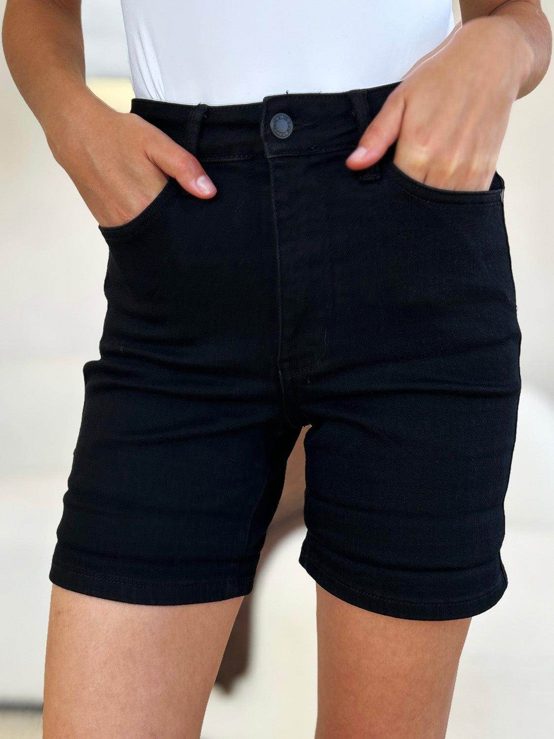 Judy Blue Full Size High Waist Tummy Control Cuffed Shorts