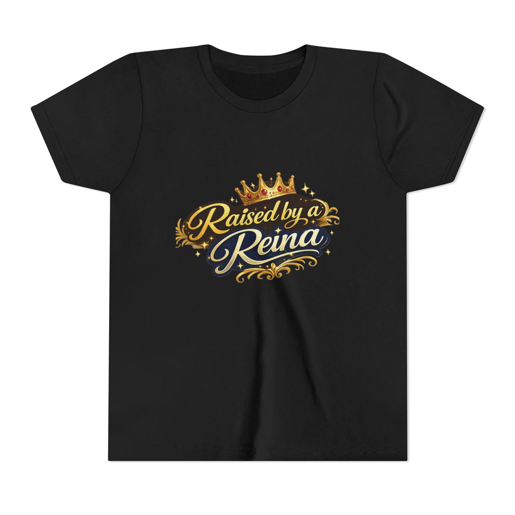 Youth Tee — "Raised by a Reina" Crowned Princess Shirt