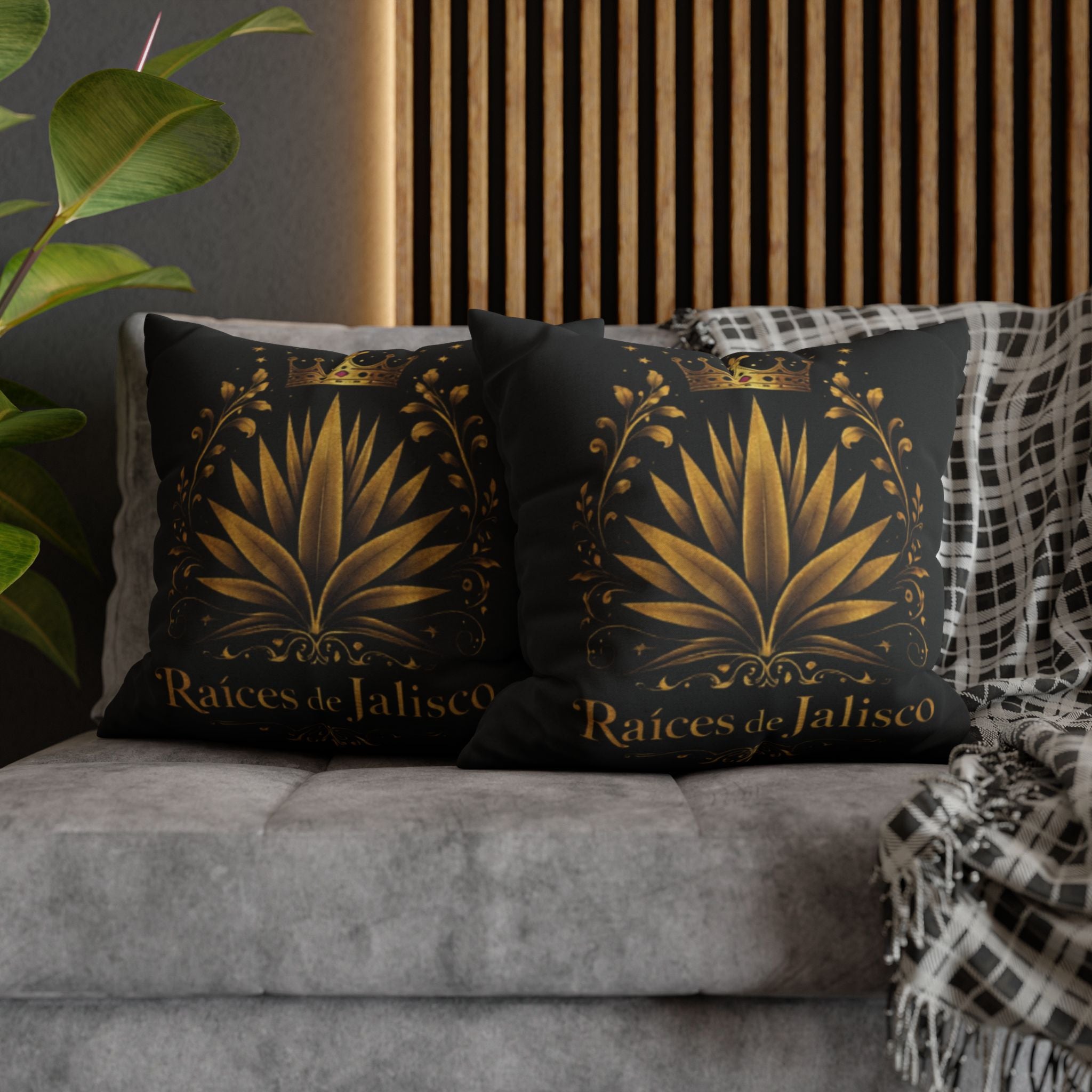 Raices de Jalisco-Gold Agave Decorative Pillow cover