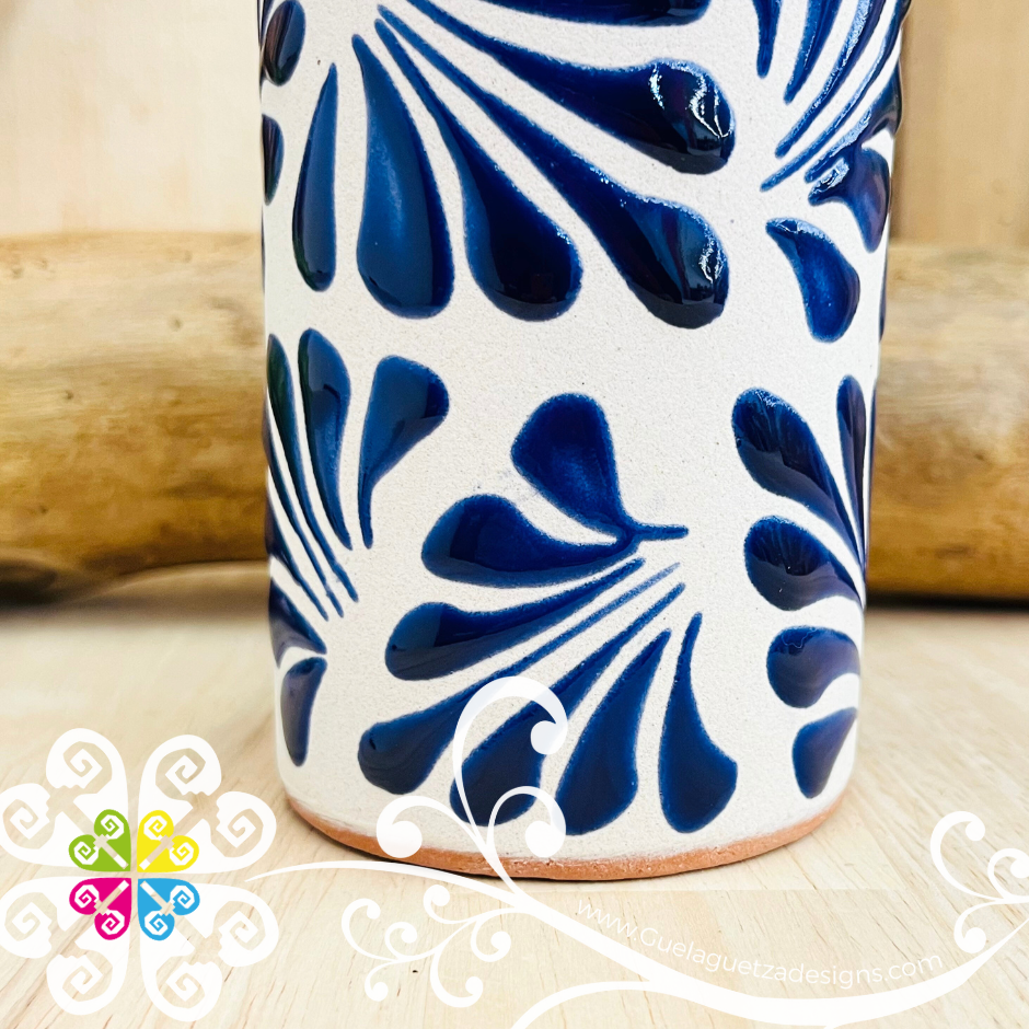 Set of 4 Cobalt Blue Espiga Cilindro Tall Cup - Set Clay Cup