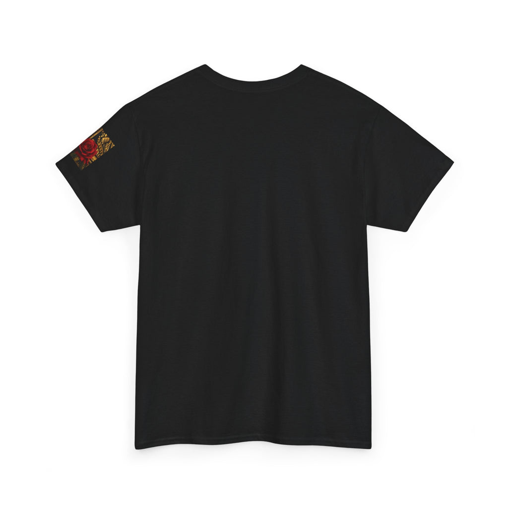 Reina Azteca T‑Shirt — Aztec Sunstone & Rose Graphic Tee —