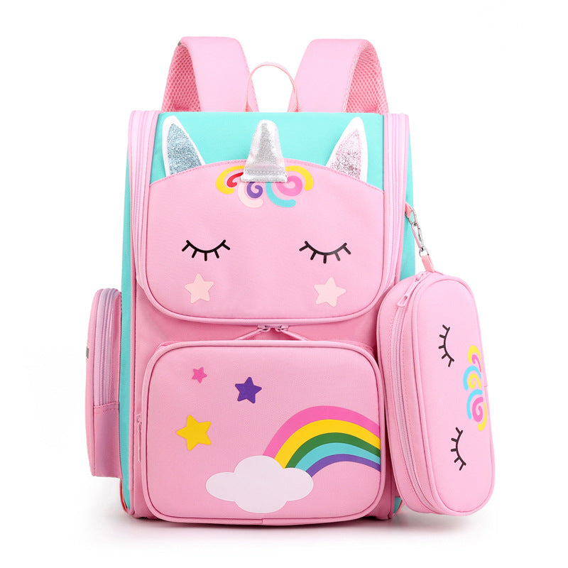Primary Boys Cartoon Cute Spine Protection Elementary School Students' Schoolbags