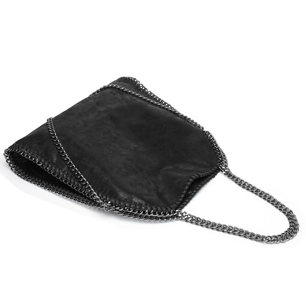 Chain Accent Structured Shoulder Bag