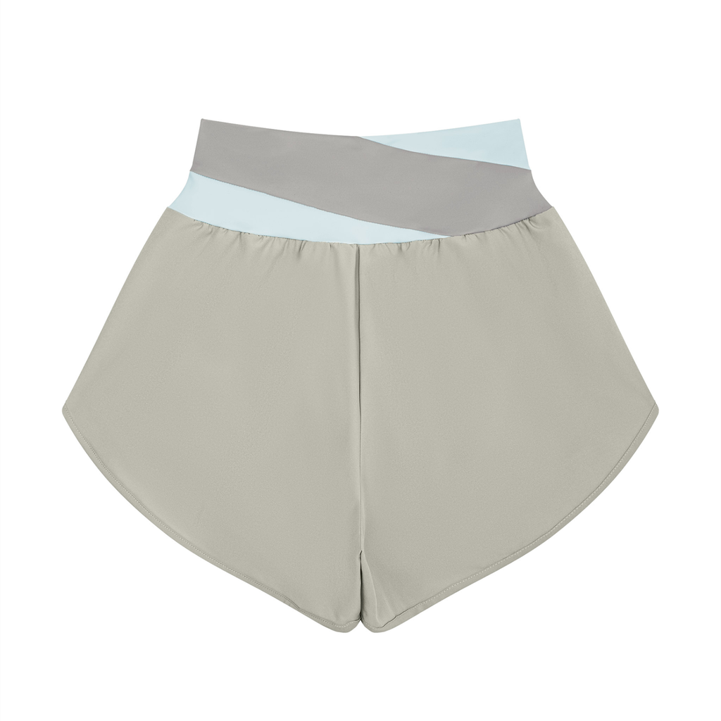 Chicaify Active Cross-Waist Performance Shorts Women’s Yoga Panelled Shorts
