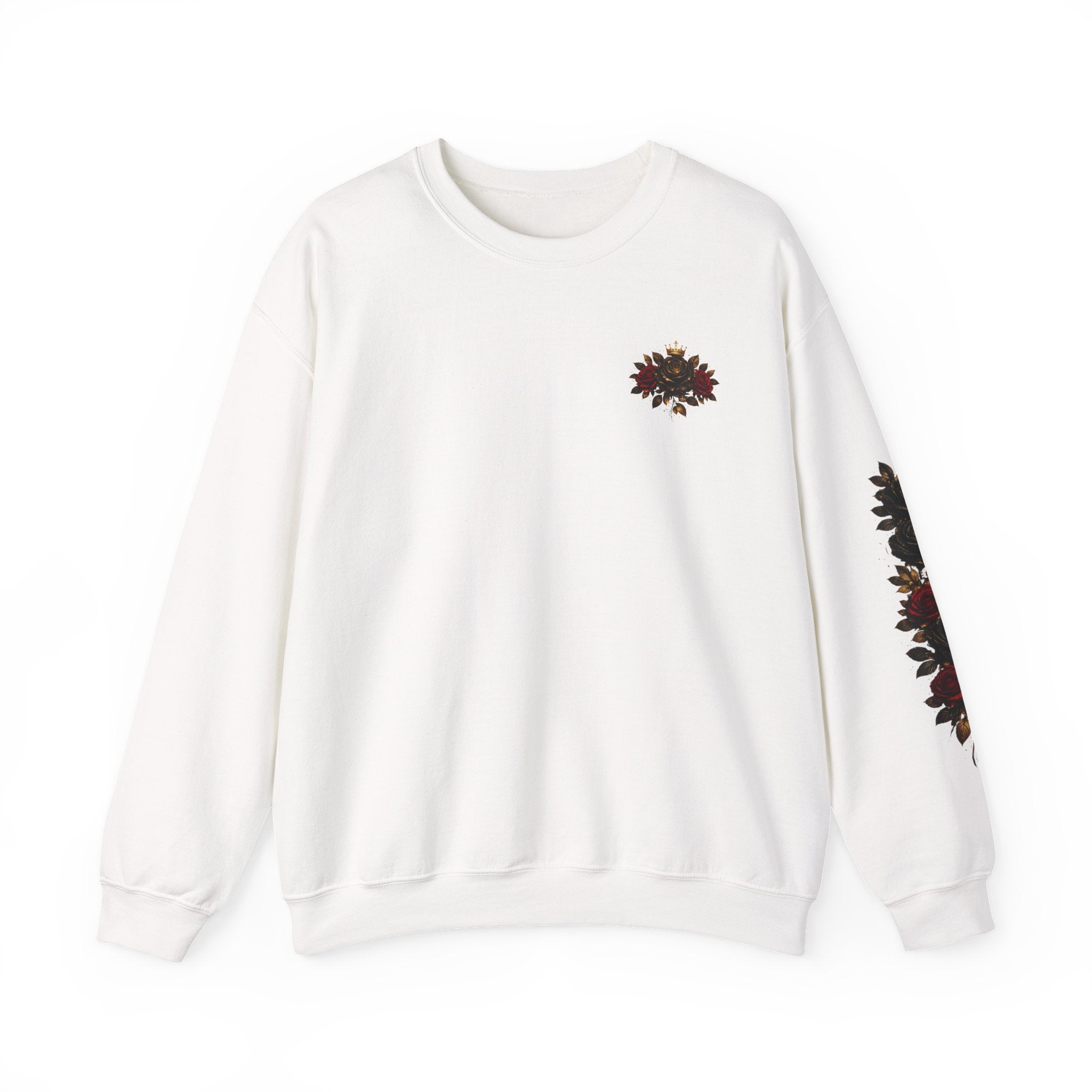 “Soft Heart. Sharp Mind.” Floral Crest Crewneck