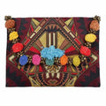 Pom Pom Embroidered Tribal Clutch | iPad Bag - Thailand