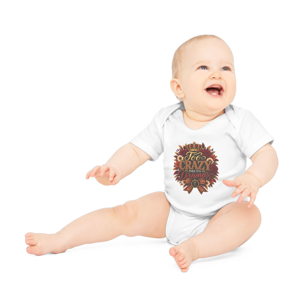 Too Crazy Para Tus Dramas – Charro-Inspired Edition | Baby Organic Short Sleeve Bodysuit