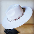 Gold Aztec Western Leather Band w/ Choice of Boho Hat 985e
